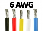 6  Gauge Silicone Wire - 50 ft. Spool - Available in Black, Red, Yellow, Blue, and White