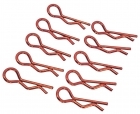 Anodized Body Clips - Set of 10 - Orange