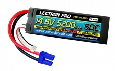 Lectron Pro 14.8V 5200mAh 50C Lipo Battery Hard Case with EC5 Connector