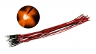 10-Pack of Pre-Wired 3mm Bright Orange LED Light Bulbs