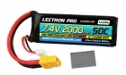 Lectron Pro 7.4V 2000mAh 50C Lipo Battery with XT60 Connector <b>+ CSRC adapter for XT60 batteries to popular RC vehicles</b>