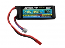 Lectron Pro™ 7.4V 950mAh 30C Lipo Battery with JST Connector for the Blade Torrent 110, 200 QX, CX helis and E-Flite UMX A-1