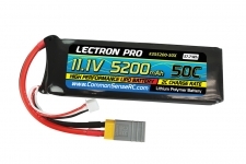 Lectron Pro 11.1V 5200mAh 50C Lipo Battery with XT60 Connector <b>+ CSRC adapter for XT60 batteries to popular RC vehicles</b>