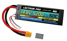 Lectron Pro 14.8V 5200mAh 50C Lipo Battery Hard Case with XT60 Connector <b>+ CSRC adapter for XT60 batteries to popular RC vehicles</b>