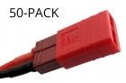 50-Pack of Common Sense RC Red Adapter for Deans-type batteries to popular RC vehicles