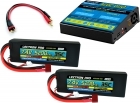 Power Pack #20 - ACDC-DUO Charger + 2 x 7.4V 5200mah 35C w/ T-Plug Type Connector (#2S5200-35D)