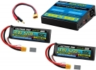Power Pack #57 - ACDC-DUO Charger + 2 x 14.8V 5200mah 50C Soft Pack w/ XT60 + Adapter (#4S5200-50SX)