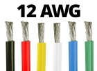 12 Gauge Silicone Wire (By the Foot)  - Available in Black, Blue, Green, Red, White, and Yellow