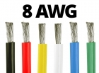 8 Gauge Silicone Wire (By the Foot) - Available in Black, Blue, Green, Red, White, and Yellow